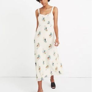 Madewell Silk Wide-Strap Midi Dress
